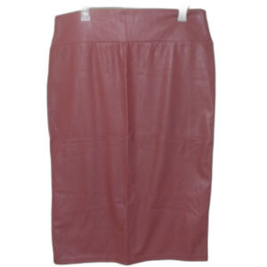 NWOT LuLaRoe Elegant skirt Women 3X maroon faux leather maxi long pencil stretch
